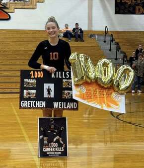 1000 Career Kills Volleyball- Gretchen Weiland